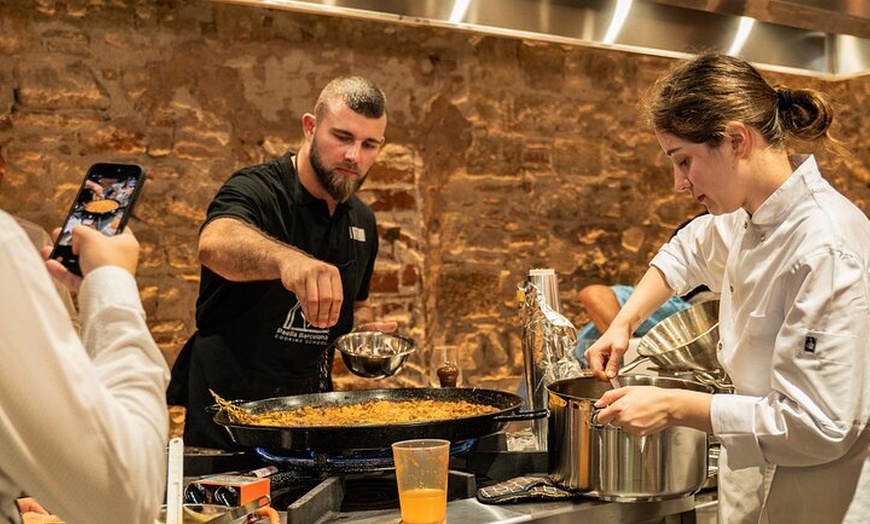 Image 8: Barcelona Paella Cooking Class &amp; Boqueria &amp; Hofmann-Trained Chefs