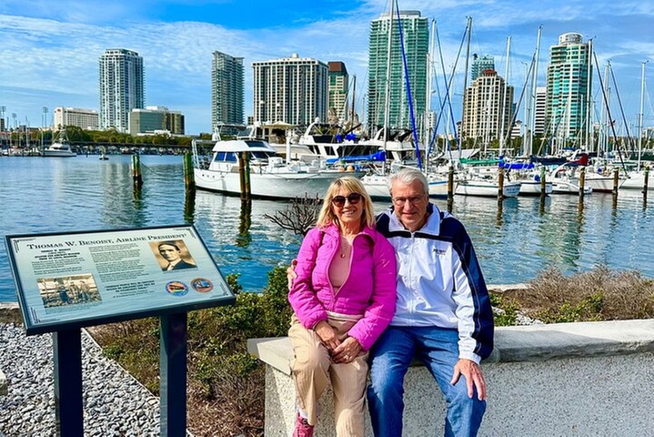 Guided St. Pete Sightseeing Tour in Deluxe Street Legal Golf Cart