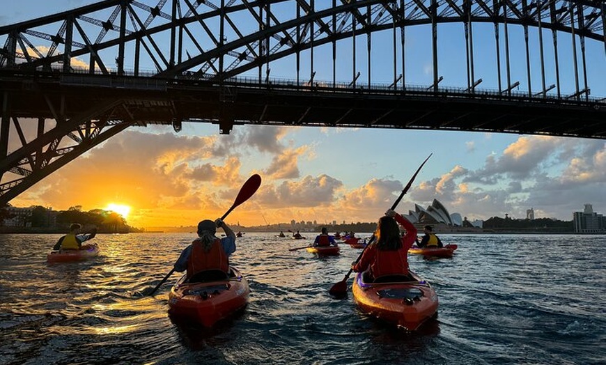 Image 2: Sunrise Double Kayak Paddle Session on Syndey Harbour