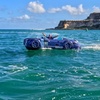 Image 1: San Juan Watersports Car Rental Blue Mercedes Classic