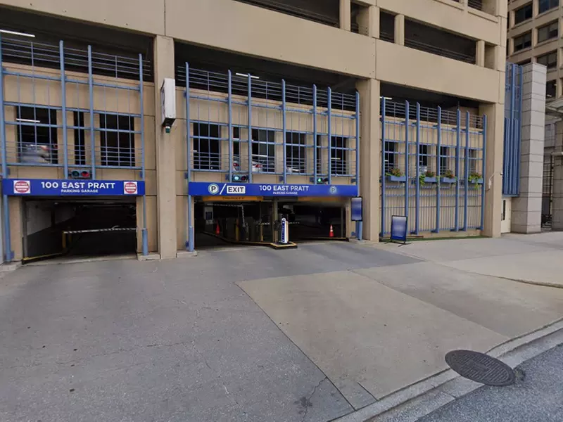 Parking at 100 East Pratt St. Garage