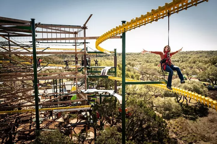 Natural Bridge Caverns Twisted Trails Zip Rails and Ropes Course