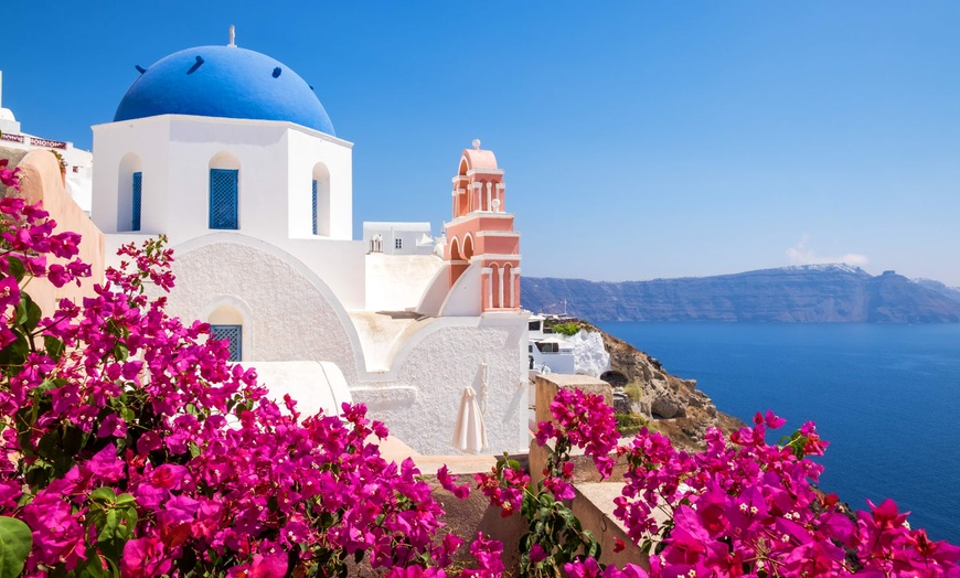 Image 19: ✈ SANTORIN | Fira - Athina Luxury Suites 5* - Vue panoramique