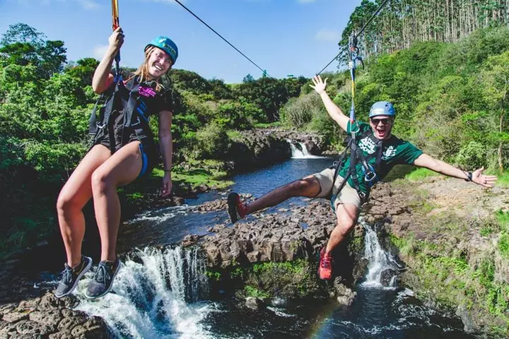 Big Island 9-Line Zipline Experience Plus Private Waterfall Swim