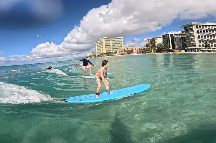 Waikiki Beginner Surfing lessons: Private, Group, & Family Option