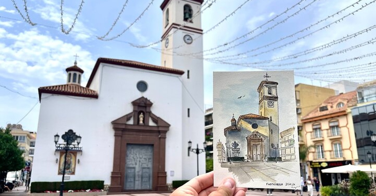 Recorrido y dibujo en acuarela en Fuengirola