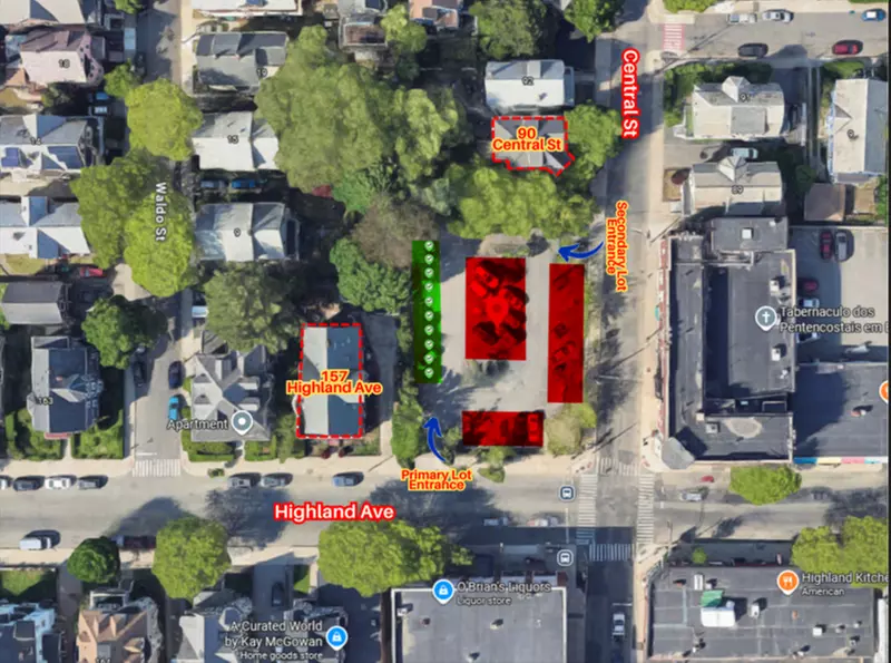 Parking at 155 Highland Ave. Lot