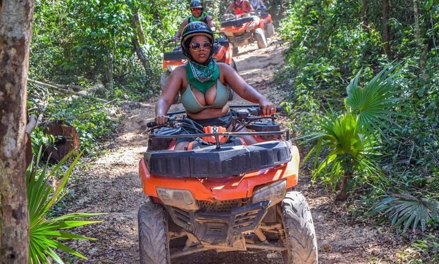 Image 13: Cancún Jungle Combo: ATV+Ziplines+ Cenote swim+ FREE Horse Ride