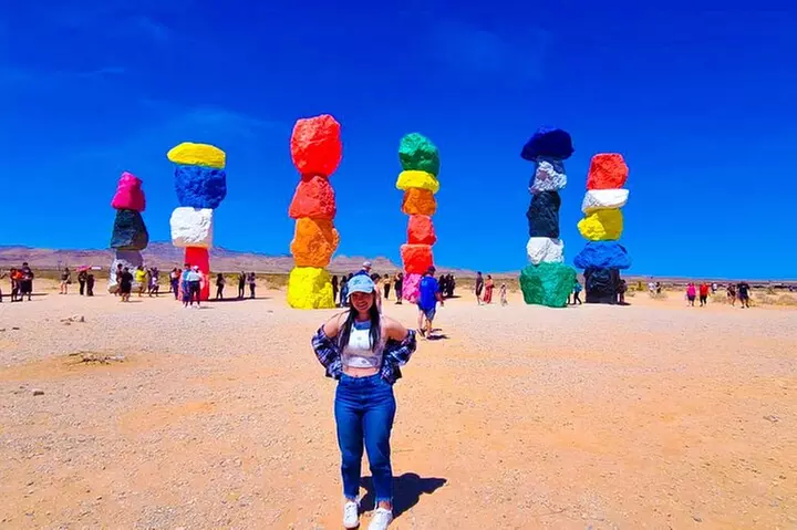 California Desert, Seven Magic Mountains and Las Vegas Sign