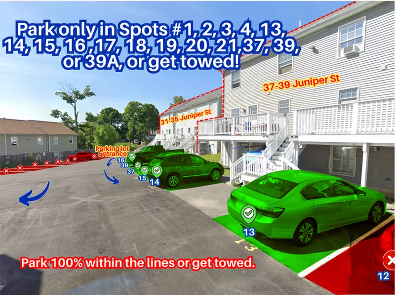 Parking at 31-35 Juniper St. Lot
