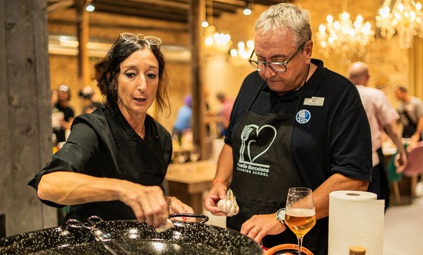 Image 30: Barcelona Paella Cooking Class &amp; Boqueria &amp; Hofmann-Trained Chefs