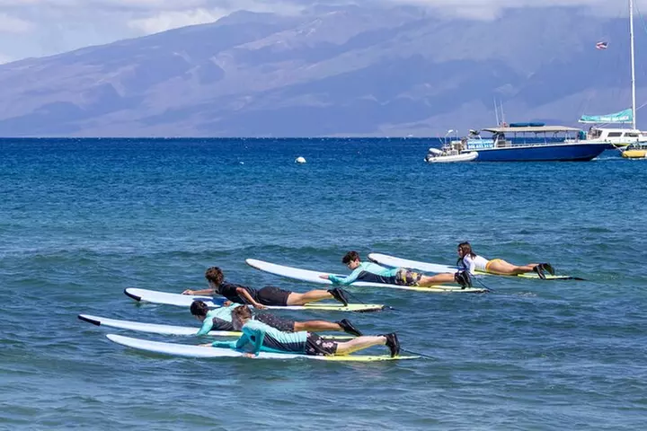 Group Surf Lessons from Kaanapali Beach
