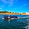 Image 2: San Juan Watersports Car Rental Blue Mercedes Classic