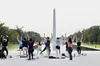 Sunrise Yoga Classes at the Lincoln Memorial
