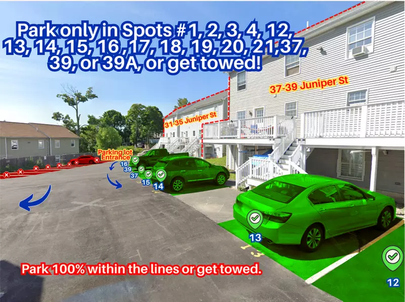 Parking at 31-35 Juniper St. Lot