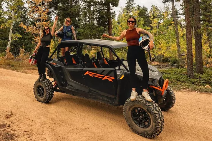 4 passenger UTV ride on mountain trail in Estes Park