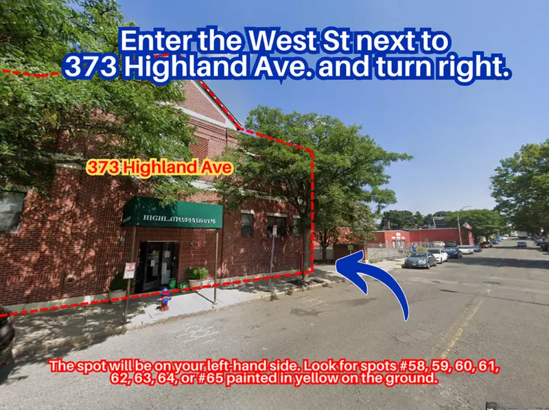 Parking at 373 Highland Ave. Lot - Spots #58, 59, 60, 61, 62, 63, 6...