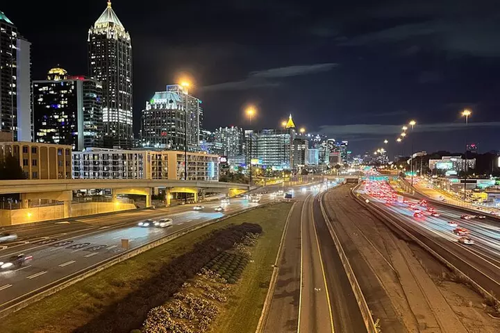 City Lights Atlanta Night-Time Tour with Photos & Dinner Stop