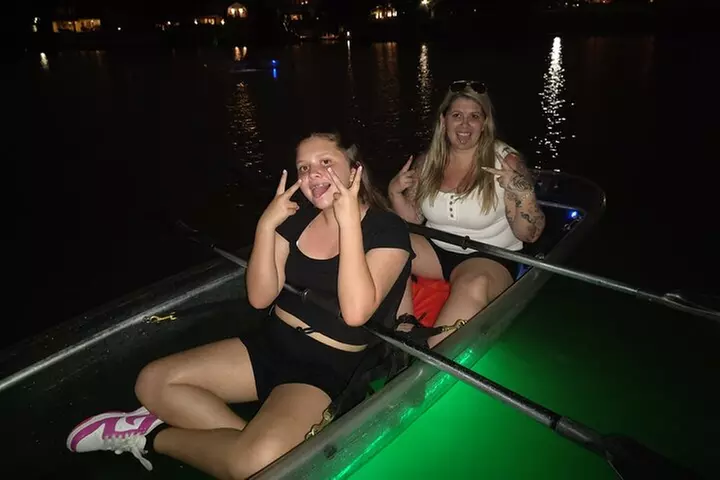 LED Glow in the Dark Clear Kayak or Paddleboard in Paradise