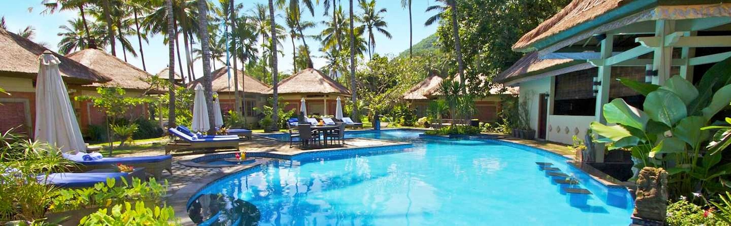 ✈ BALI | Candidasa - Bayshore Villa 3*, 7 nuit - Plage privée