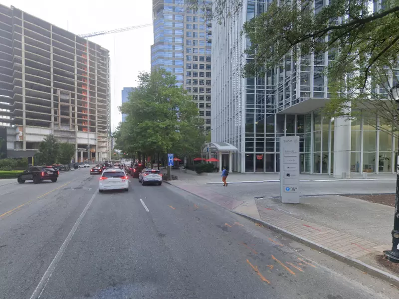 Parking at 1180 Peachtree St. NE. Garage