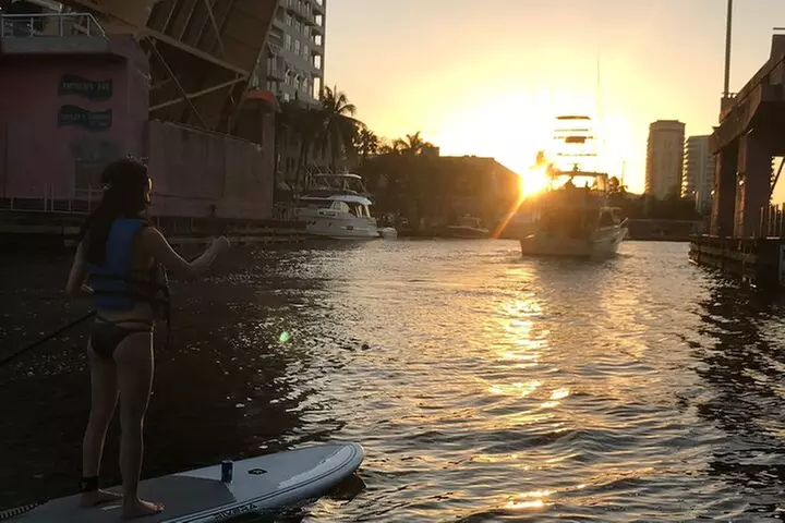 Sunset on Paddleboard Experience in Las Olas Fort Lauderdale