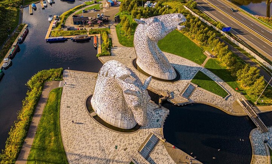 Image 2: The Kelpies Stirling Castle and Loch Lomond from Greenock Port
