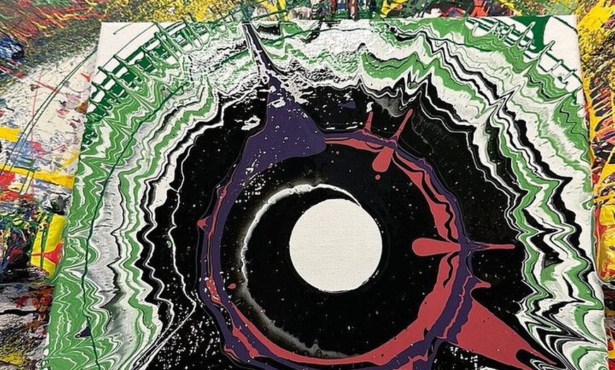 Image 5: Atlanta Art Fun: Create a Pour Bear & Canvas Combo