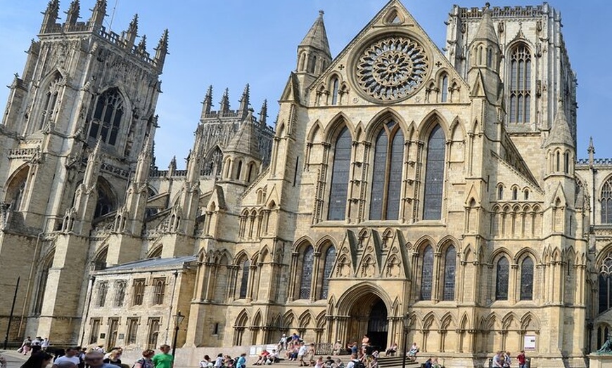 Image 1: Exterior Walking Tour of York Minster with Group Access