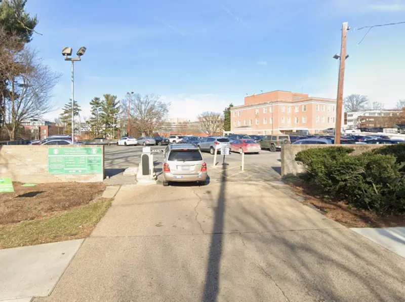 Parking at 5100 Wisconsin Ave. NW. Lot