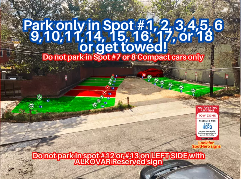 Parking at Alley Entrance - 1508 Wisconsin Ave. NW. Lot