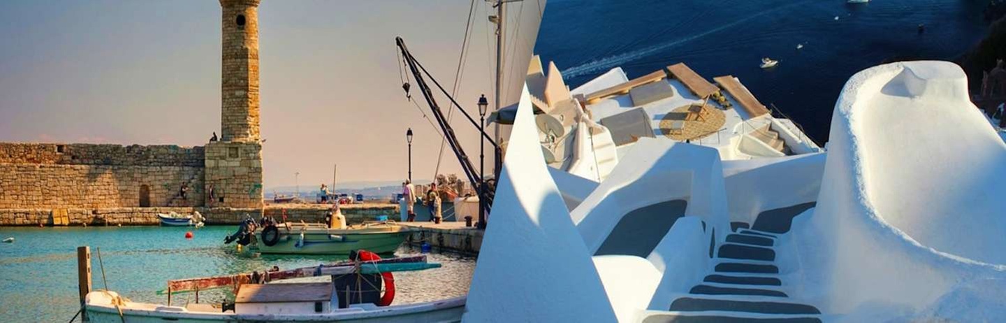 ✈ CRÈTE | Héraklion - Découverte de la Crète & Santorin en 4*, 7 nu...