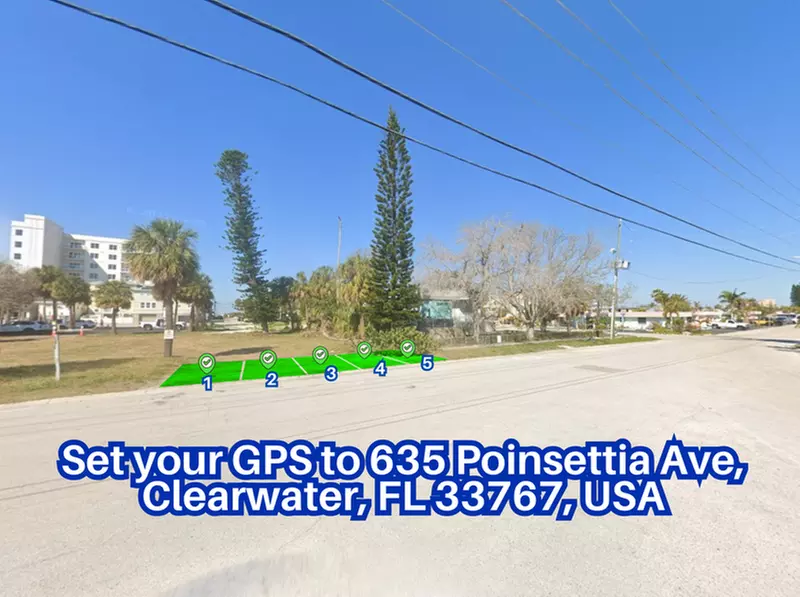 Parking at 635 Poinsettia Ave. - Spots #1, 2, 3, 4, or #5 Only