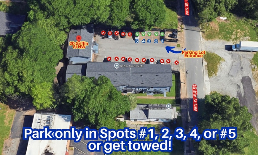 Image 2: Parking at 20 Griffin St. NW. Lot - Spots #1, 2, 3, 4 or #5 Only