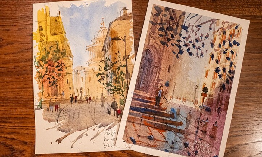 Image 7: Atelier d'aquarelle cinématographique et expérience thé au Boma Café