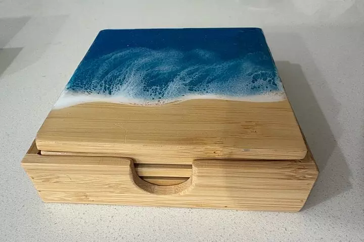 Make Your Own Maui Souvenir: Ocean Resin Coaster Class - Primary Image