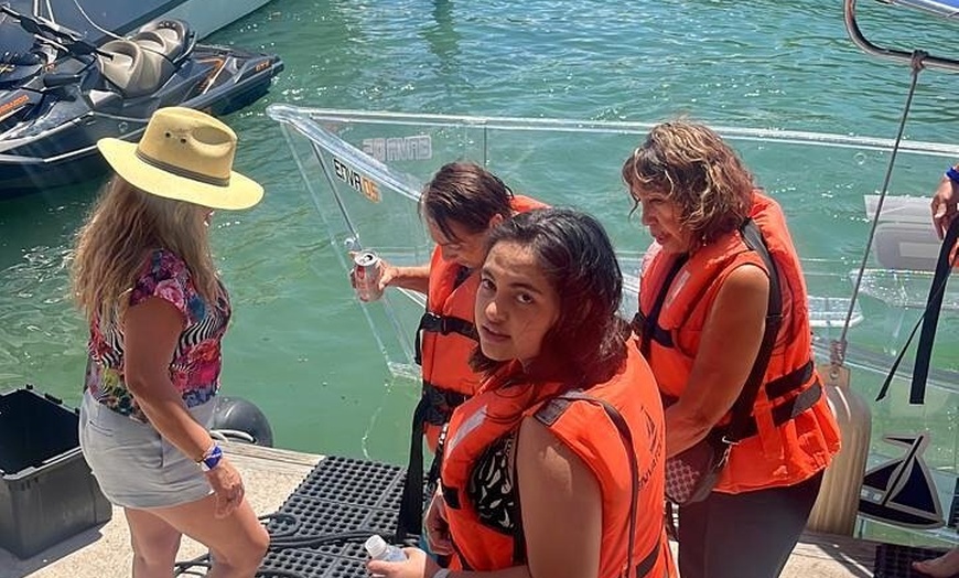 Image 10: Cancun Clear Boat Tour Nichupté & Sea + Drinks Included