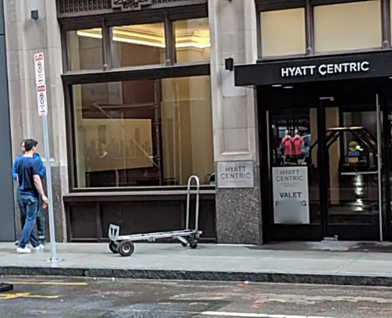 Parking at Hyatt Centric - Valet Kiosk