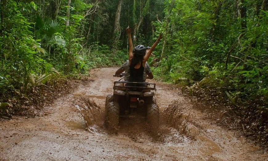 Image 17: Cancún Jungle Combo: ATV+Ziplines+ Cenote swim+ FREE Horse Ride