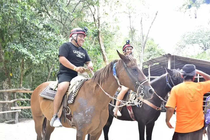 ATVshared,Horseback Riding Cenote &Ziplines from Playa del Carmen