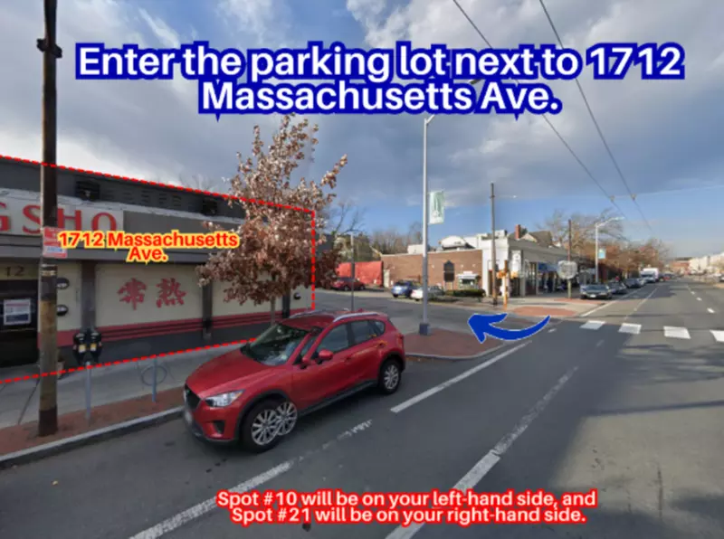 Parking at 1718 Massachusetts Ave. Lot