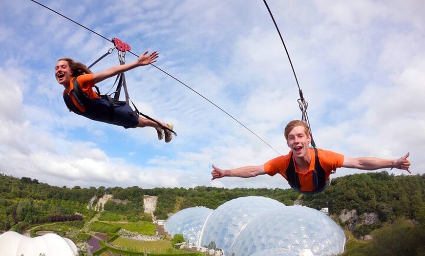 Image 2: England's Fastest Zipline at the Eden Project