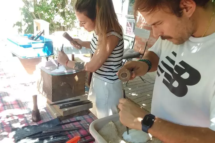 Talla de piedra en Cercedilla/Madrid