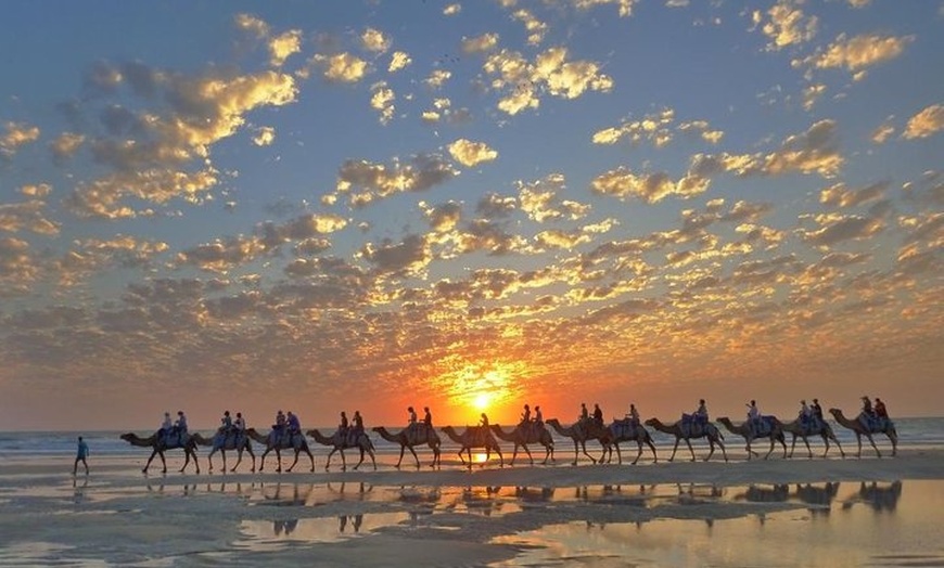 Image 1: 1 Hour Broome Sunset Camel Tour