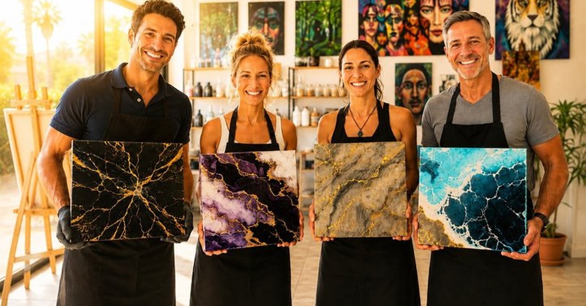 Taller de arte epoxi en Marbella