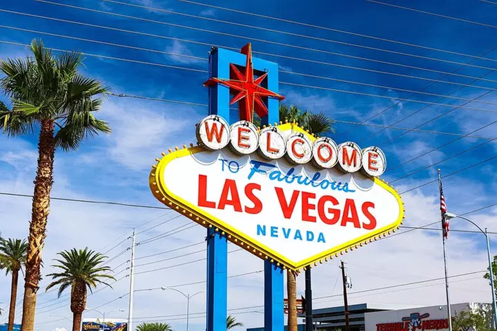 Movie Themed Wedding or Vow Renewal at Las Vegas Sign