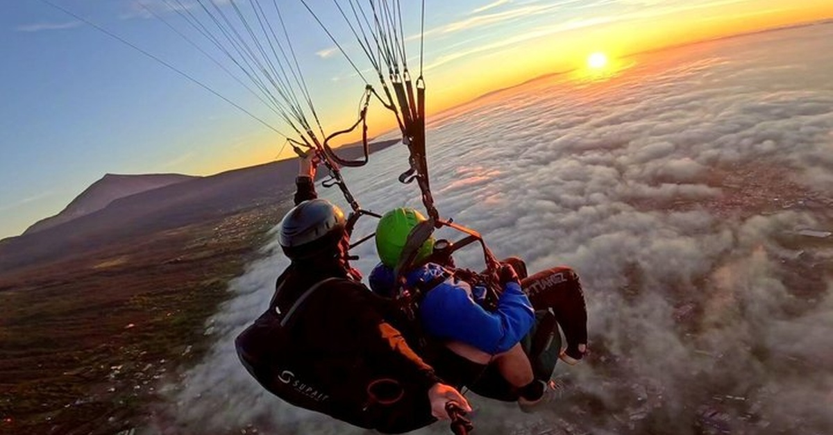 Experiencia de parapente desde el Teide hasta Puerto de la Cruz, Tenerife