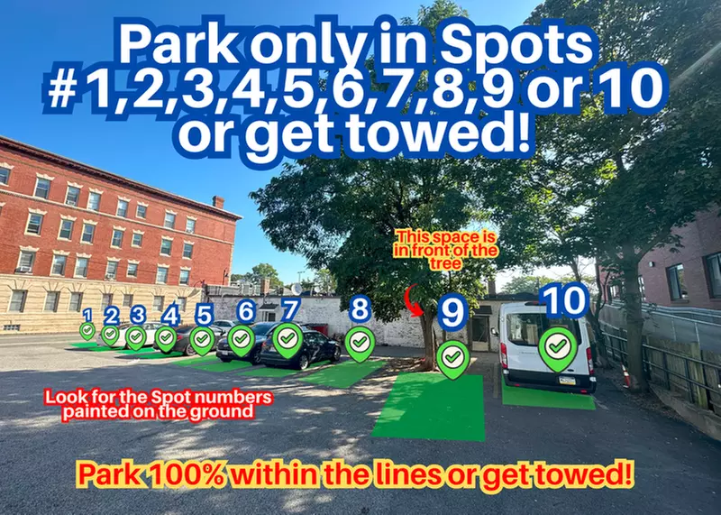 Parking at 12 Harris St. Lot