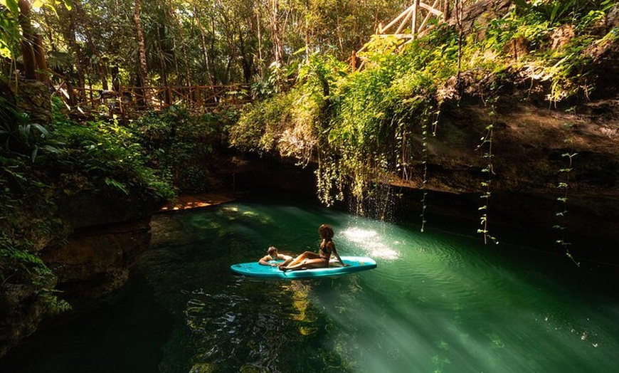 Image 2: Small Group 3 Waterfall Cenotes Experience