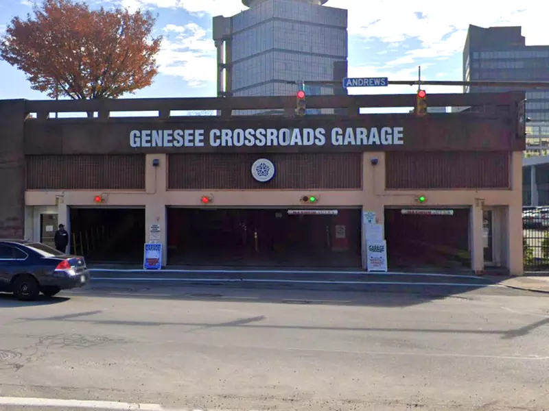 Parking at Genesee Crossroads Garage